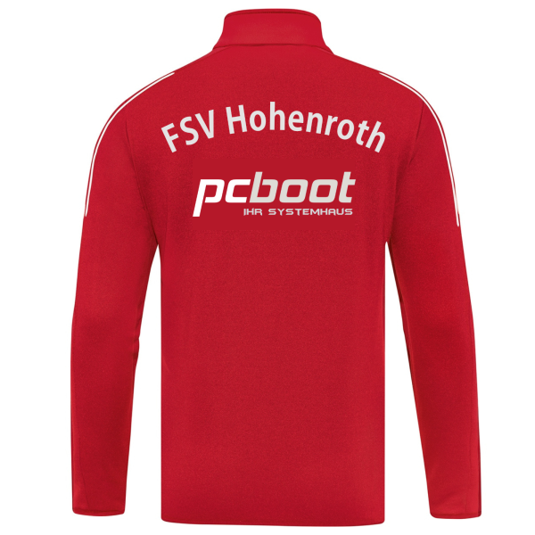 Ziptop in rot mit pcboot Logo und Initialen